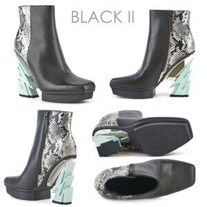 Glam Square Boot - Black II - Size EU 40